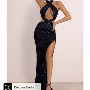 Size 6 Club london black halter dress